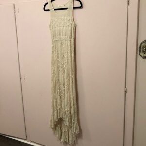 Solitaire High Low Crochet Dress